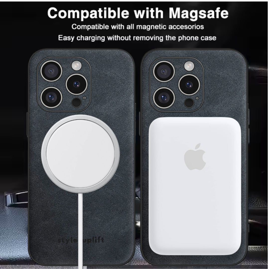 Elegant Suede Case for iPhone 16 Series