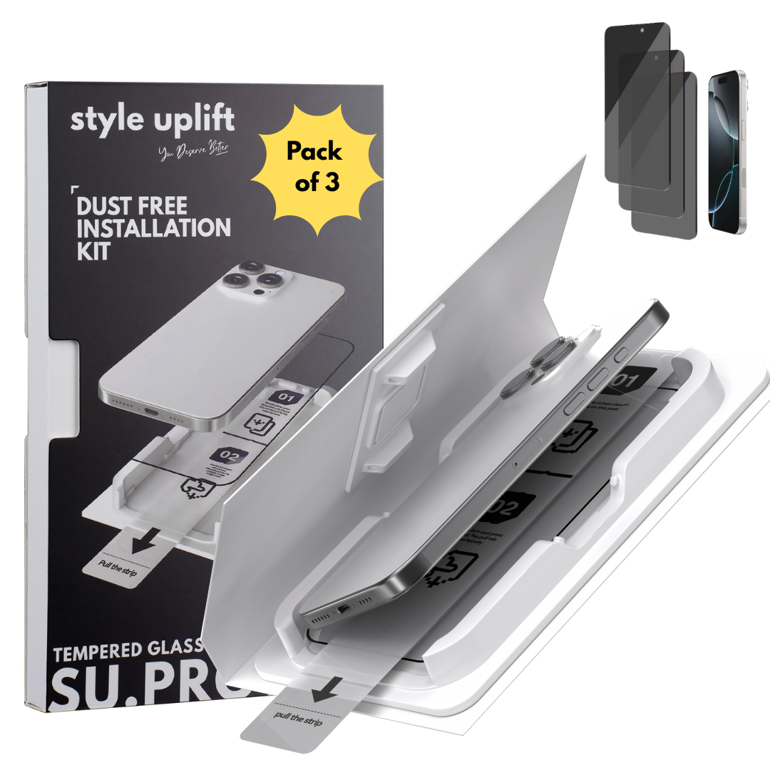 3-Pack Ultra+ HD Privacy tempered glass